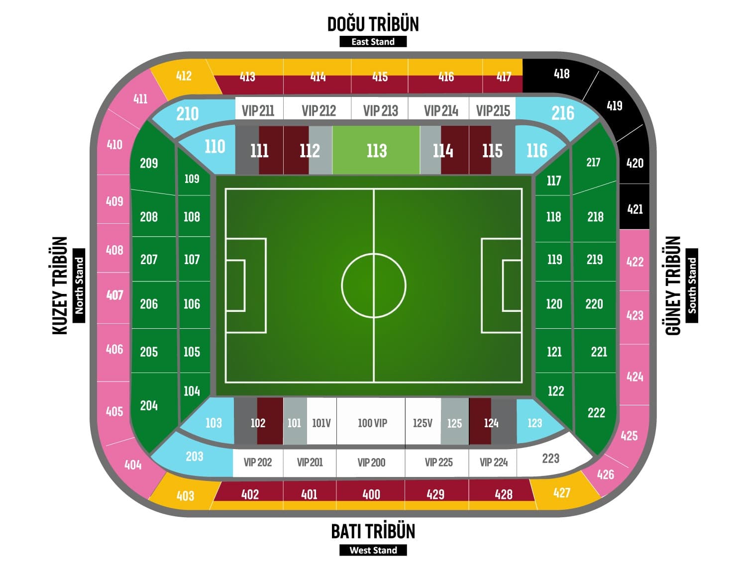 Galatasaray oturma planı